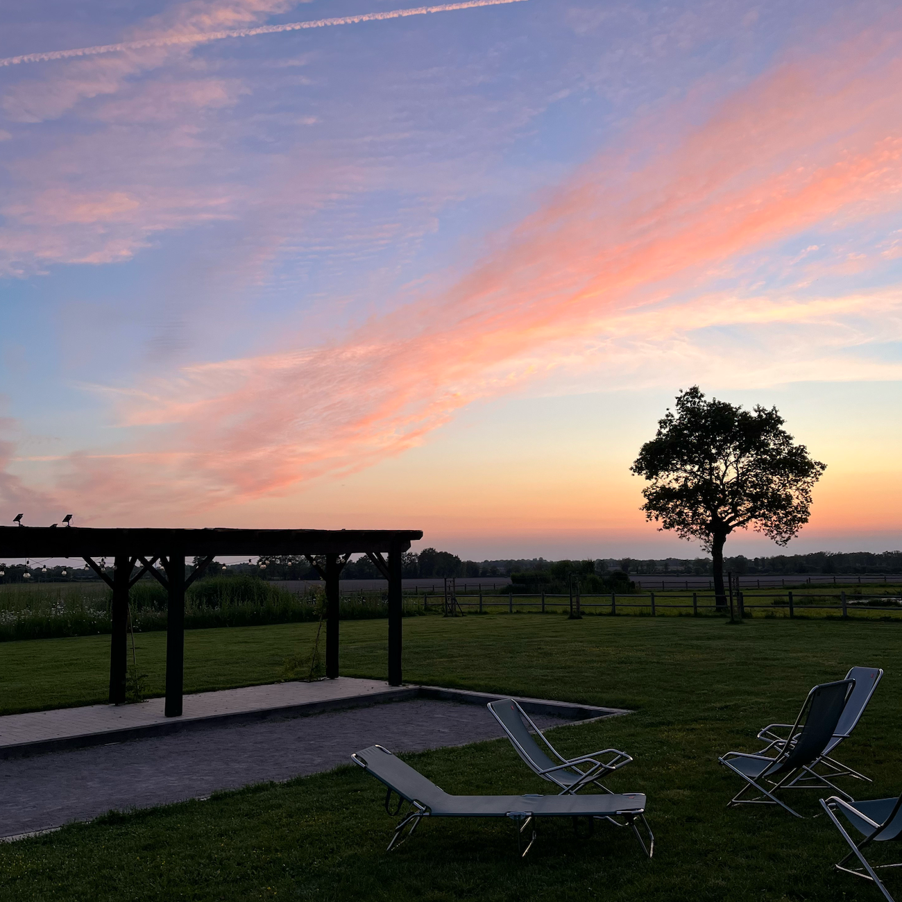 Coucher de soleil sur le parc