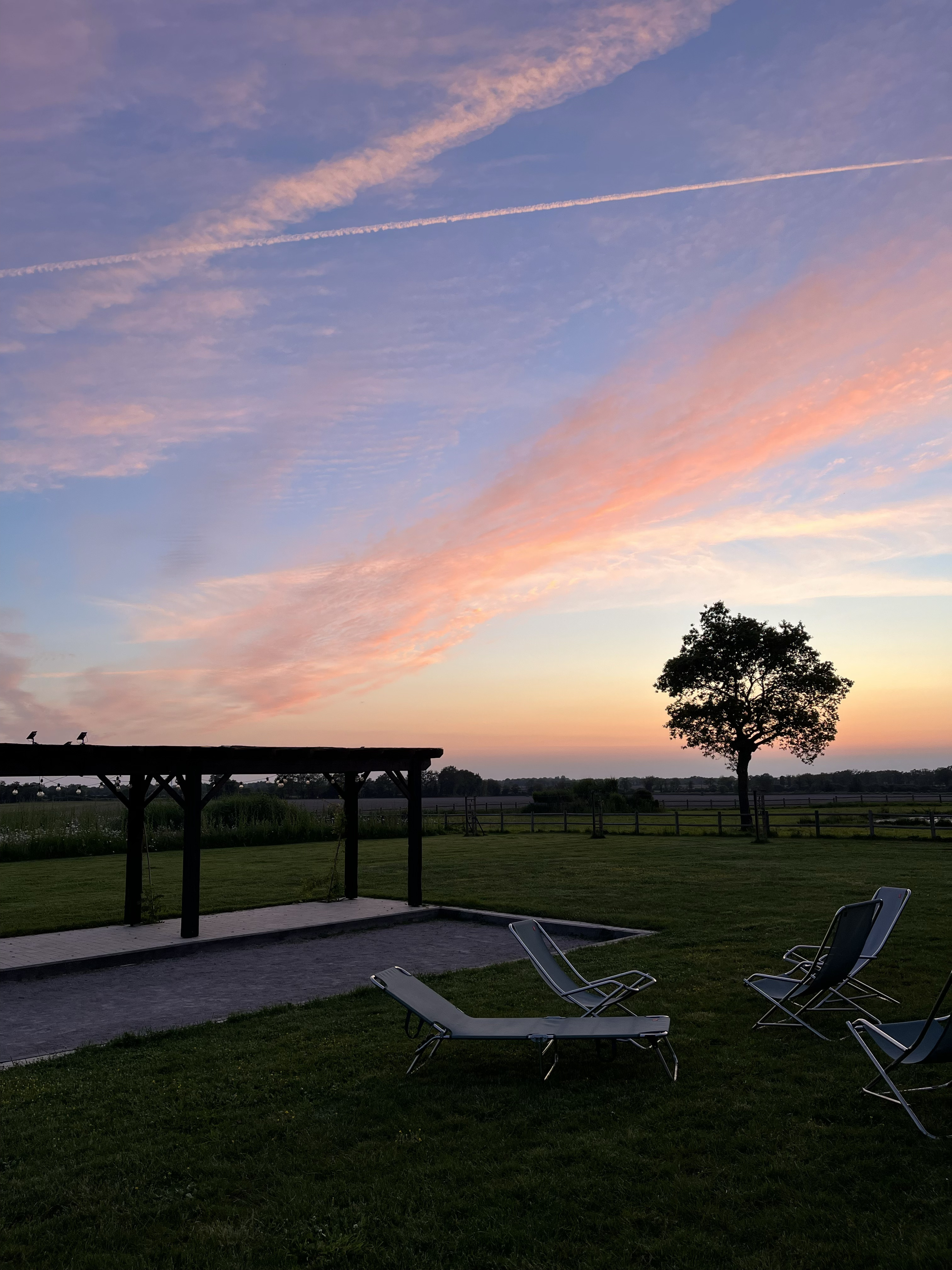 Coucher de soleil sur le parc